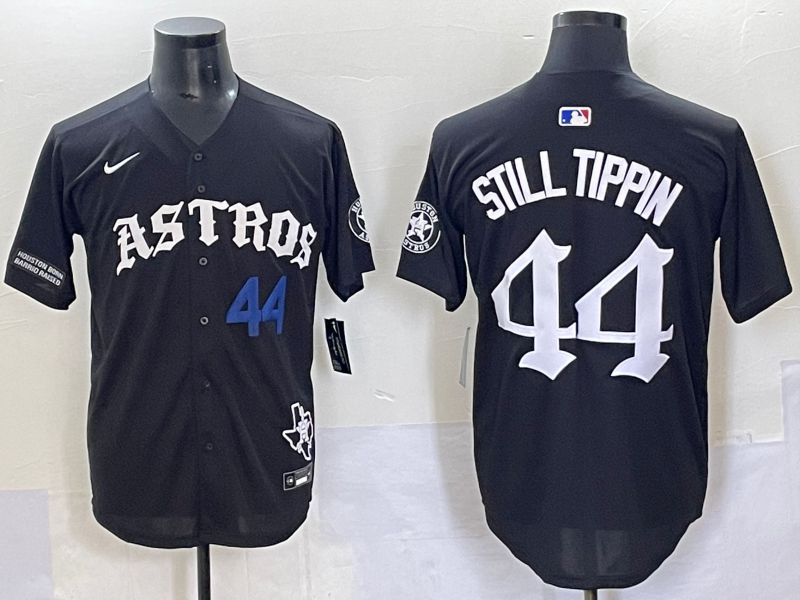 Men 2025 Houston Astros #44 Still Tippin Black Seven generations Joint Name Nike MLB Jersey style 3
